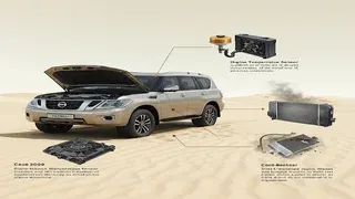 سبب سخونة محرك باترول. تسريب ماء خفي في باترول . إصلاح حساس حرارة باترول.  حل ضعف تبريد تكييف باترول. سبب نفاد بطارية باترول اثناء التوقف . تنظيف مكثف تكييف باترول